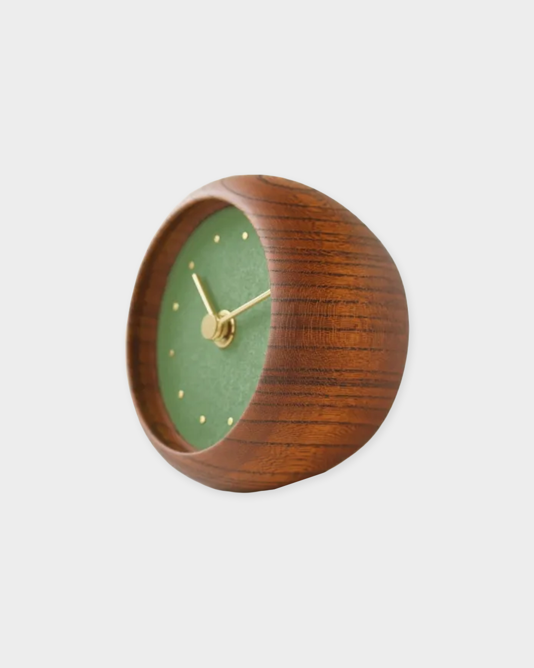 木の時計 | はなもっこ 置時計 緑瑪瑙(みどりめのう)|11-4