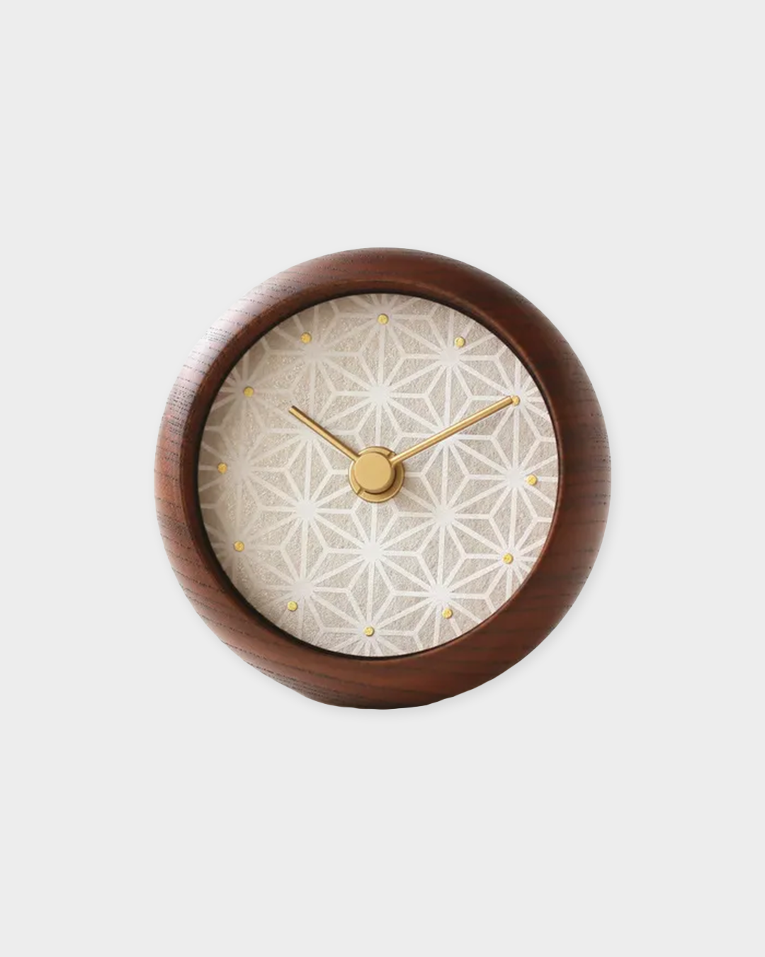 木の時計 | はなもっこ 置時計 紋切り 麻の葉|11-7