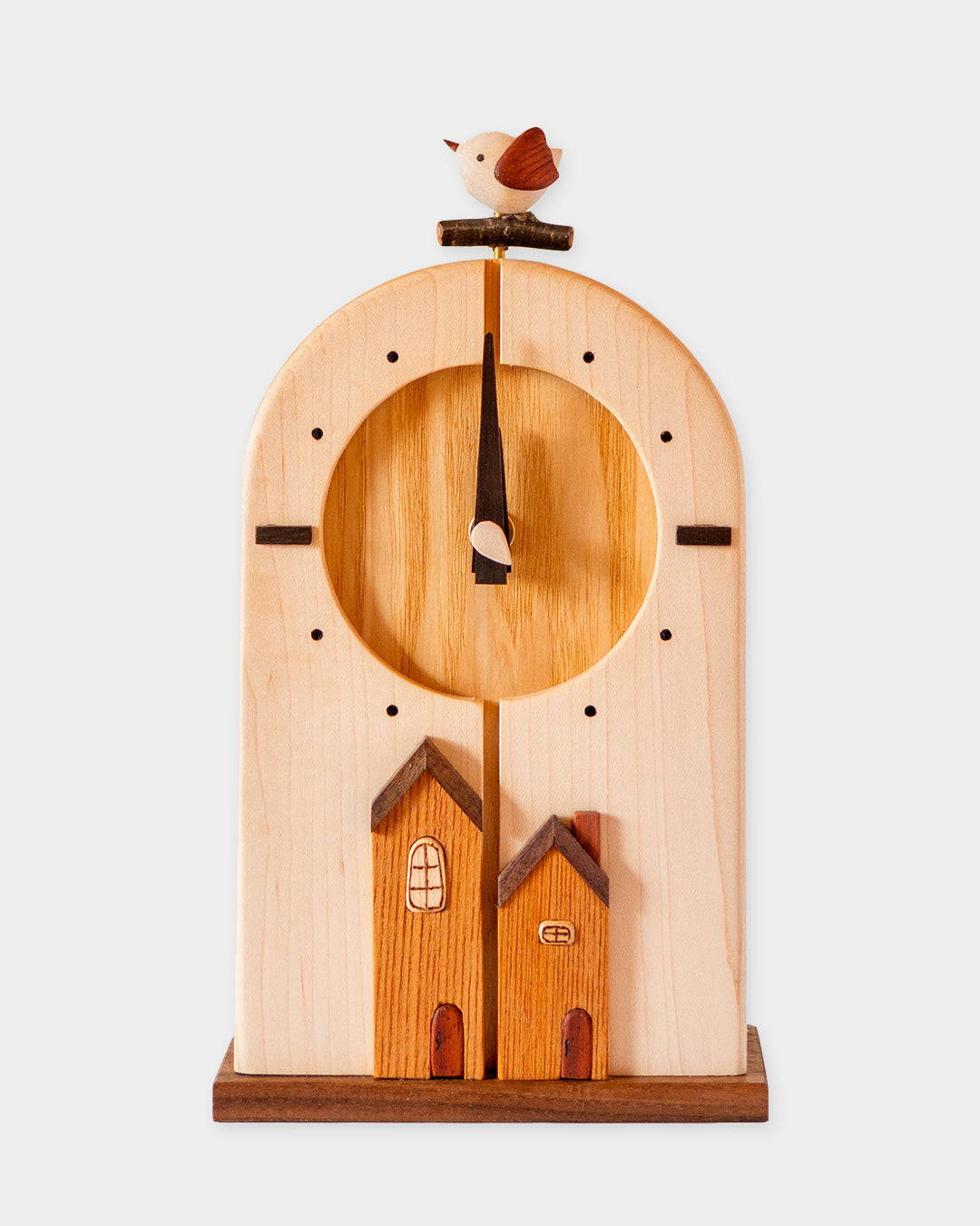 木の時計展 | WOOD-TOP 置き時計 Happy House|12-2