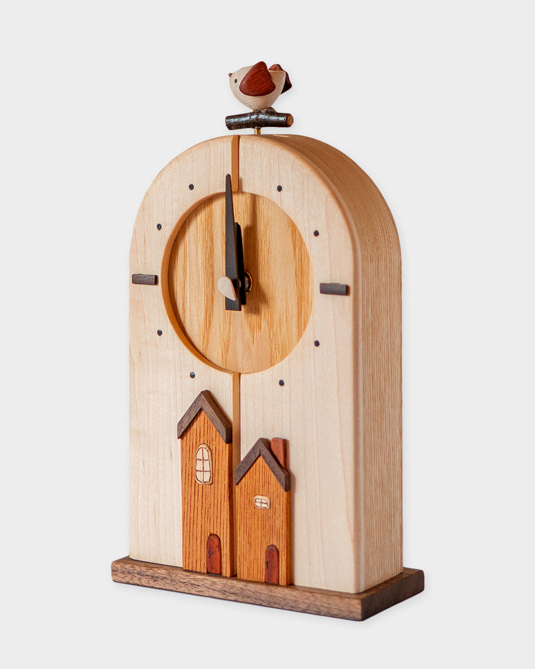 木の時計展 | WOOD-TOP 置き時計 Happy House|12-2