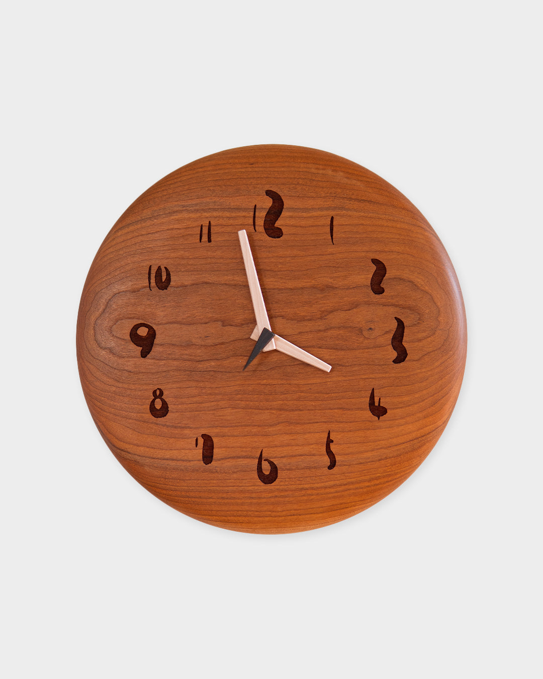 木の時計展 | kiki 木の時計 ふでまる12 30cm | ブラックチェリー