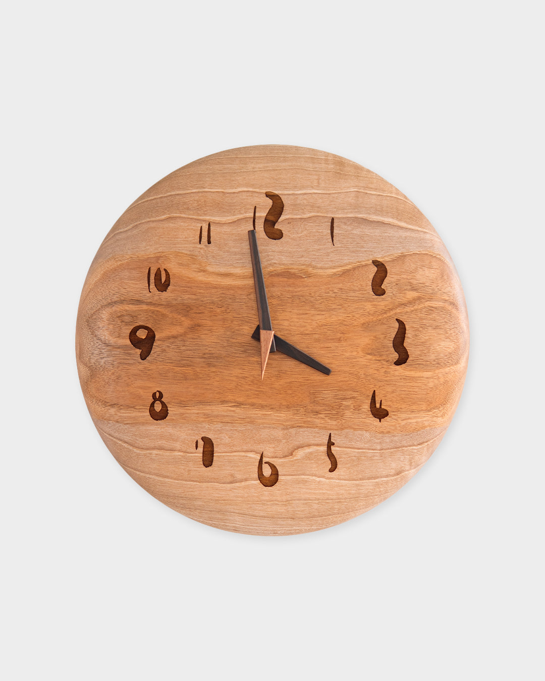木の時計展 | kiki 木の時計 ふでまる12 30cm | くるみ