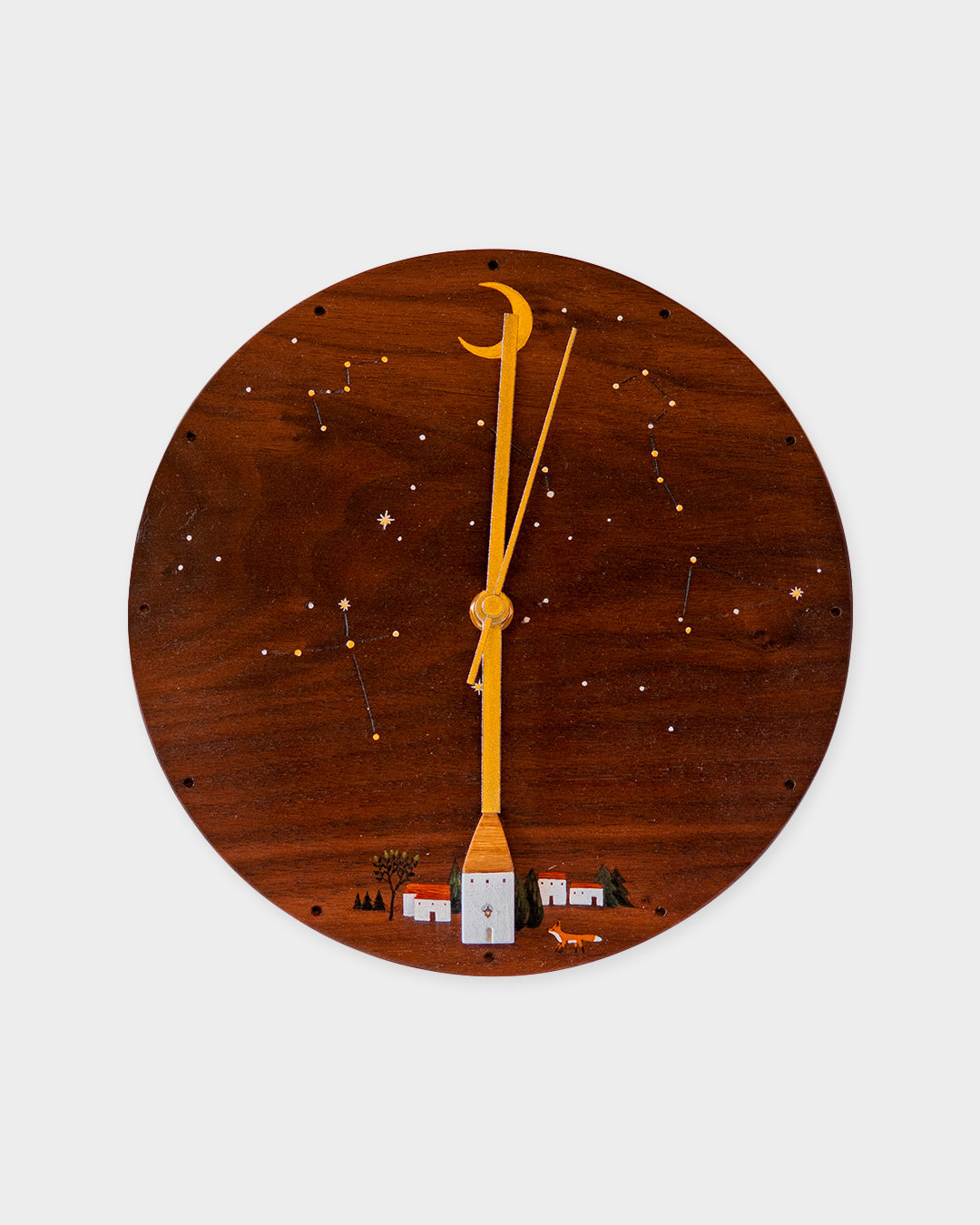 木の時計 | 想造工房 風景の時計 夜|13-1