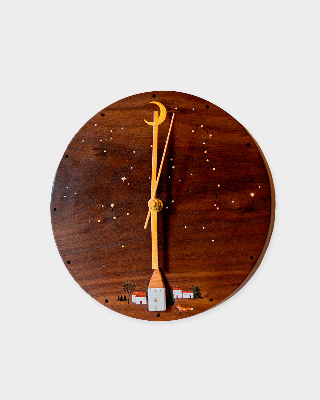 木の時計 | 想造工房 風景の時計 夜|13-1