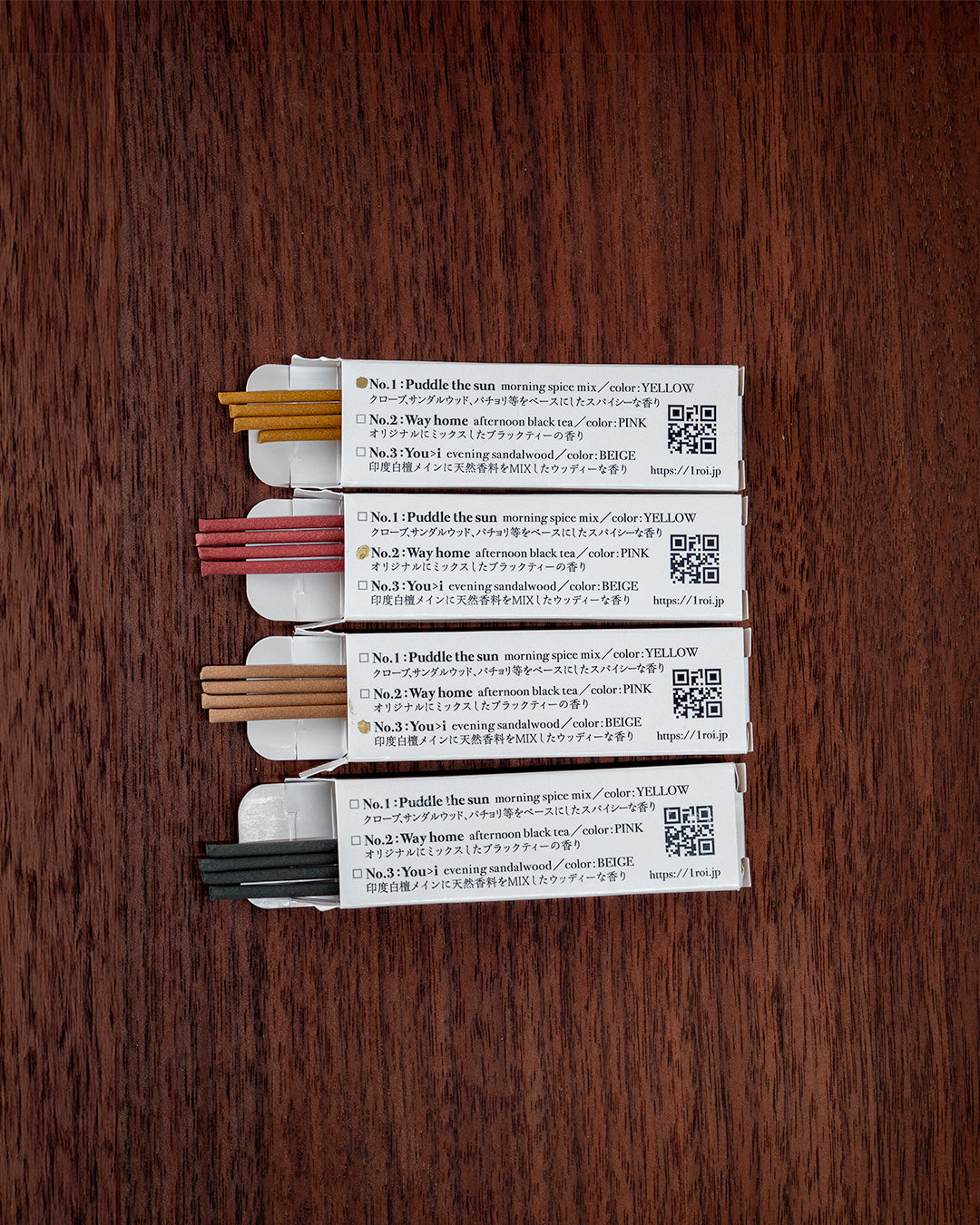 1ROI Incense < トライアル4種セット >|心を整える和のお香