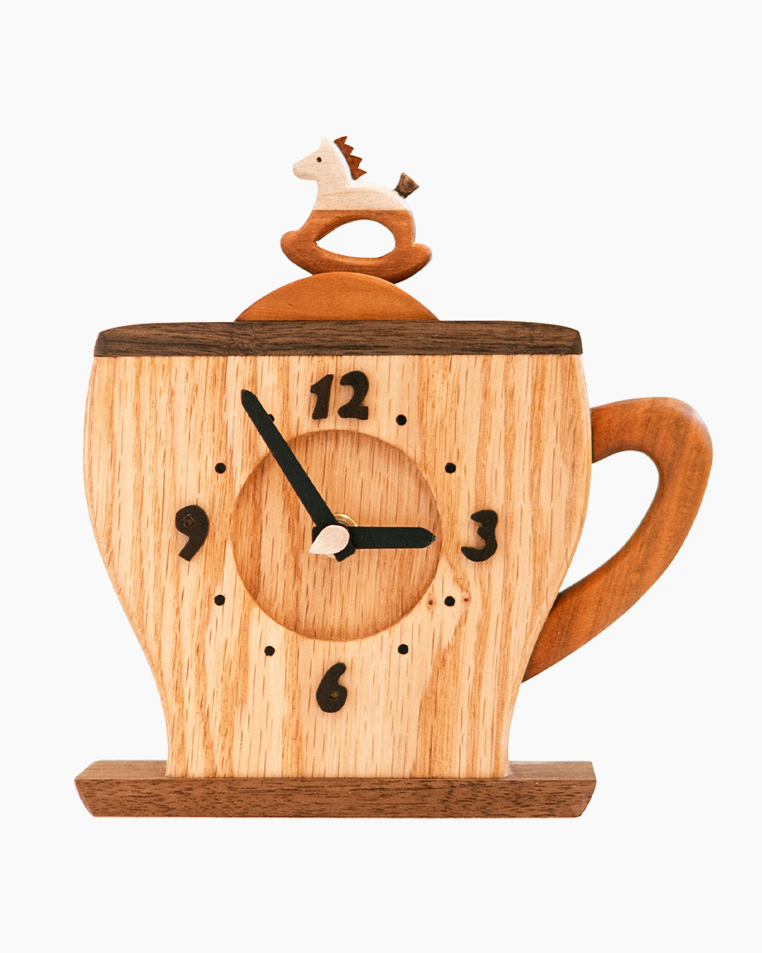 木の時計展 | WOOD-TOP 置き時計 Cafe Cup 木馬|3-1
