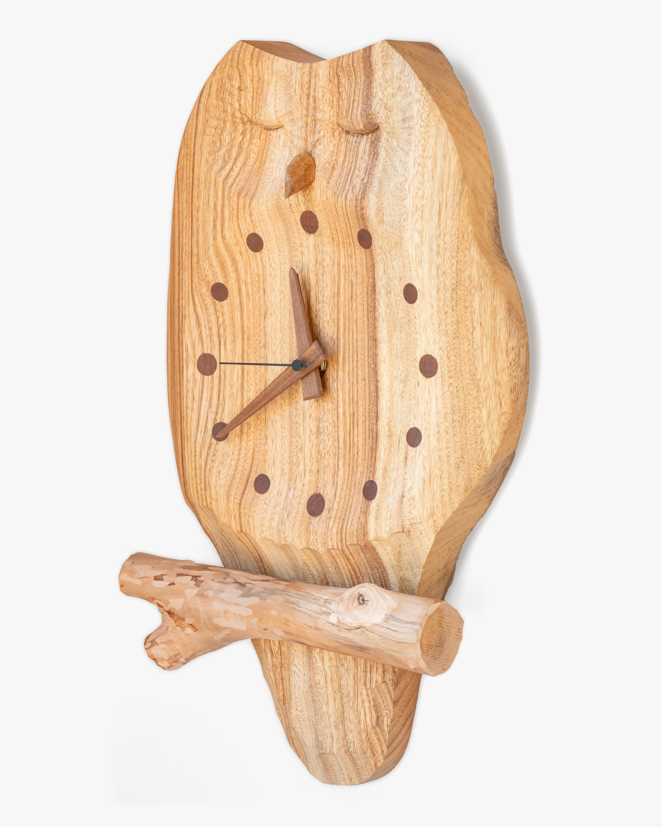 木の時計展 | 工房森の樹 ふくろうの掛け時計 クリア(小)