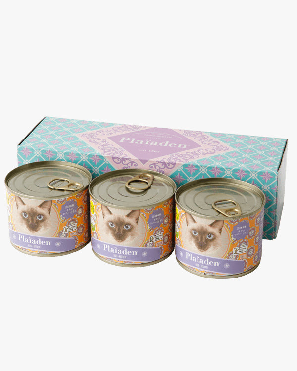 Plaïaden|100%有機 ギフトボックス3缶 ALLチキン for Cat
