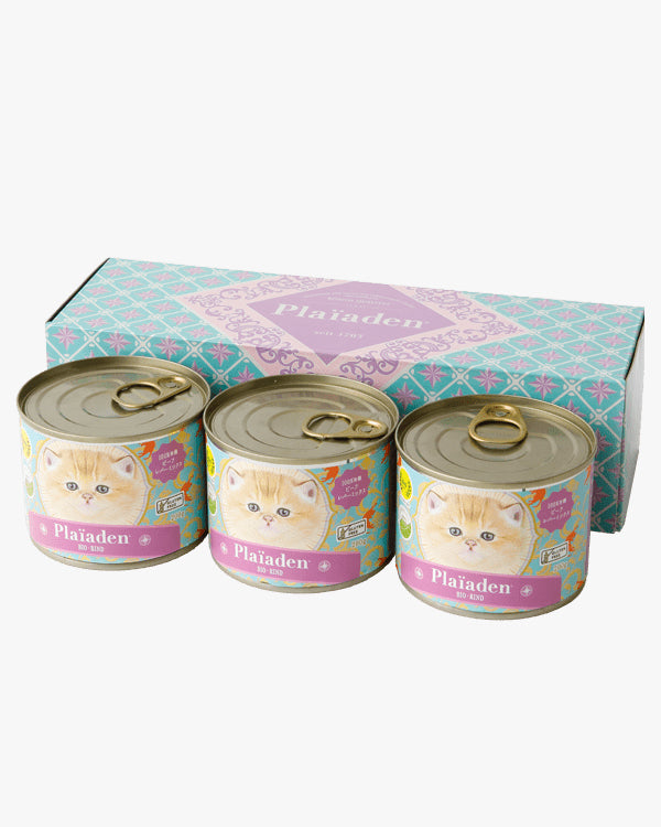 Plaïaden|100%有機 ギフトボックス3缶 ALLビーフ for Cat