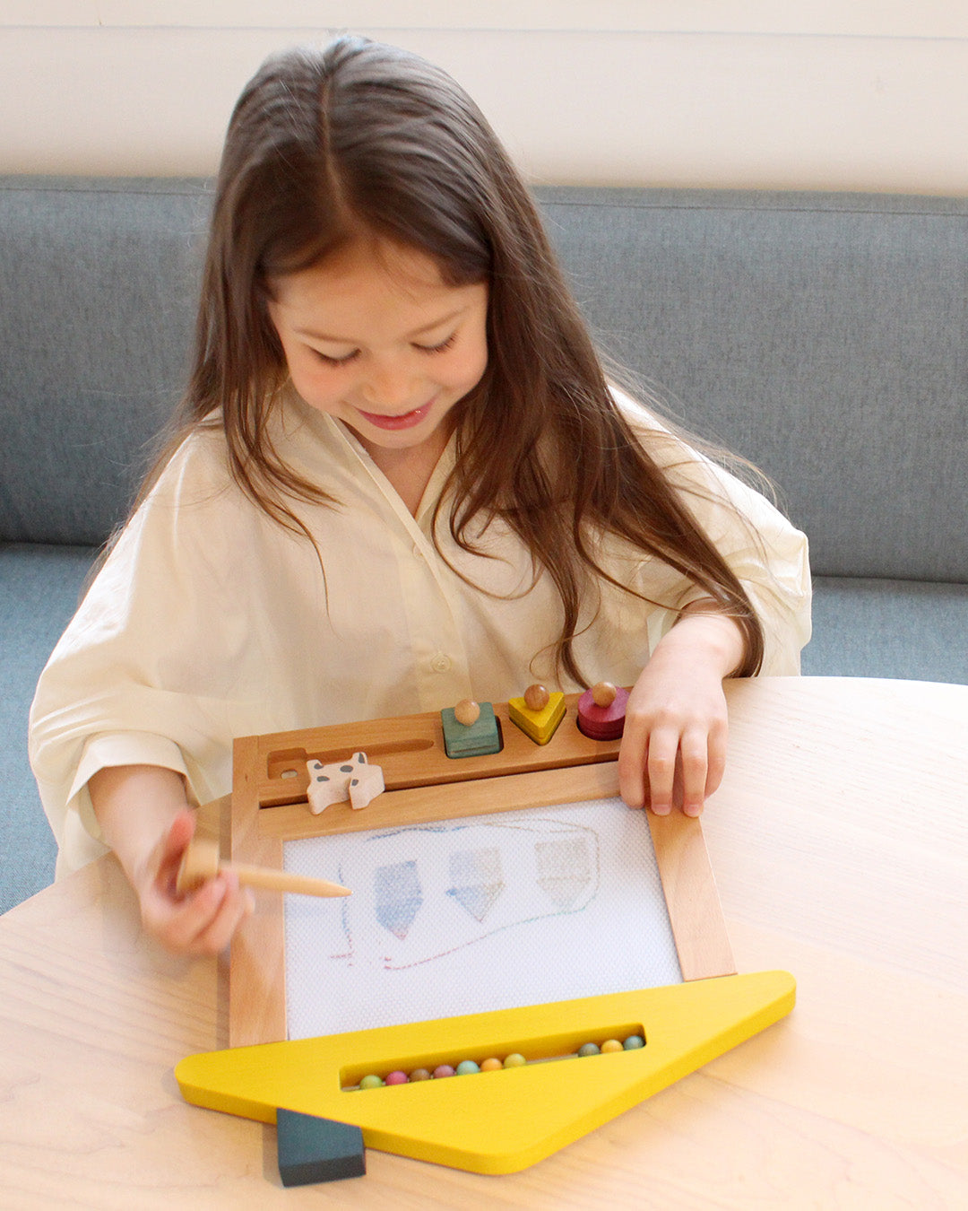 gg* |oekaki house dog(オエカキハウス)| 木のお絵かきボード|2歳~