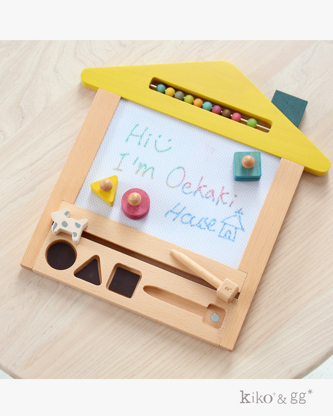 gg* |oekaki house dog(オエカキハウス)| 木のお絵かきボード|2歳~