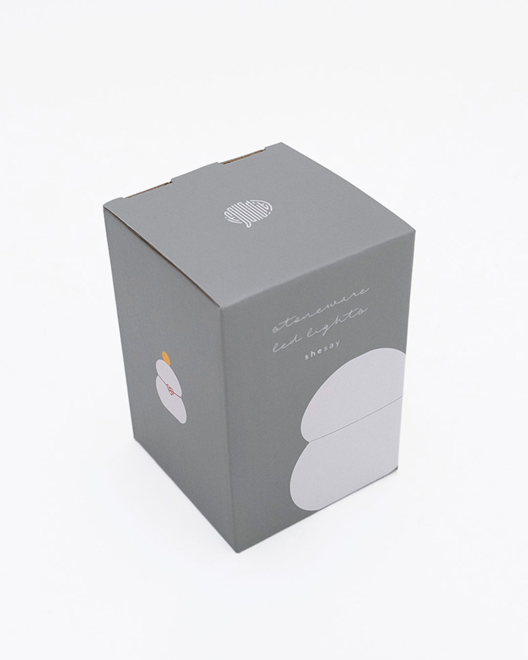 雪だるま/鏡もち 2WAY ライト付半磁器オブジェ