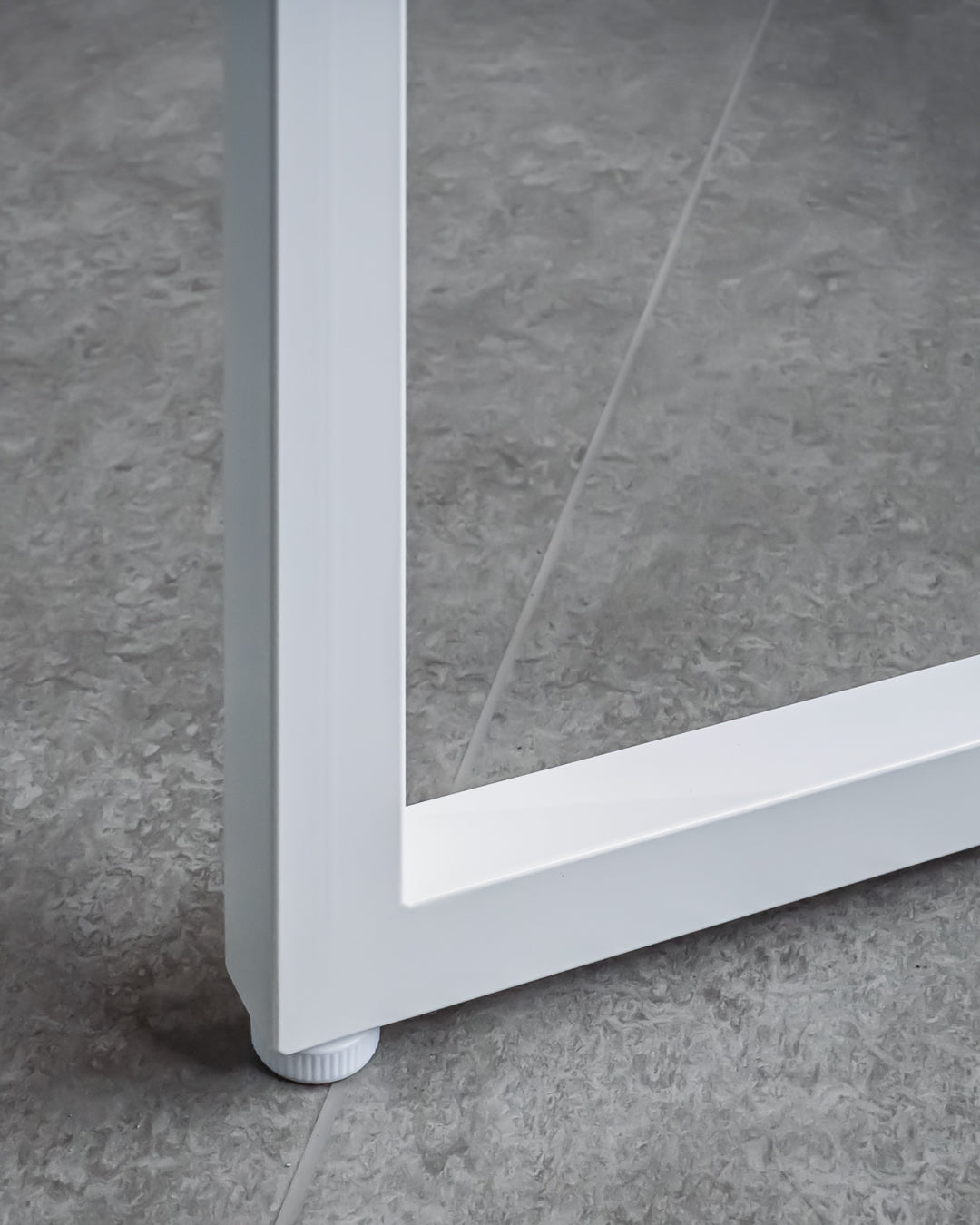 テーブル脚 | 国産スチール脚 L字脚 ホワイト 2脚セット