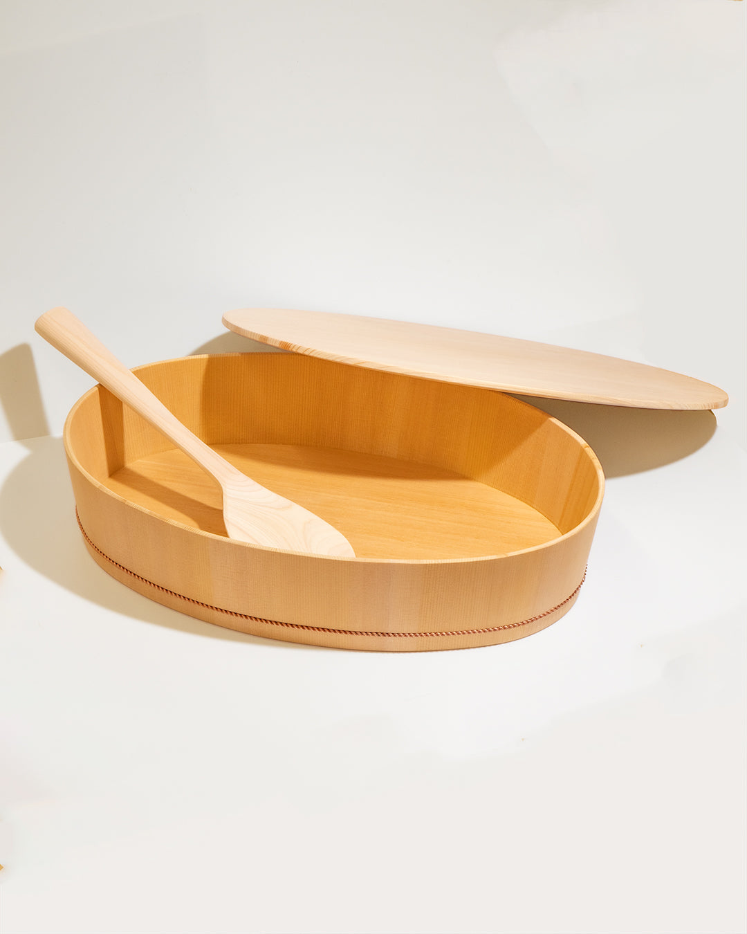 山一 | 楕円の飯台用 ひのきの取り箸と長しゃもじ