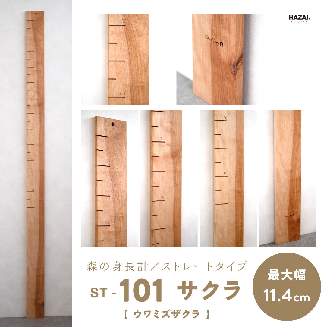 写真で木目が選べる１点モノ｜ 森の身長計