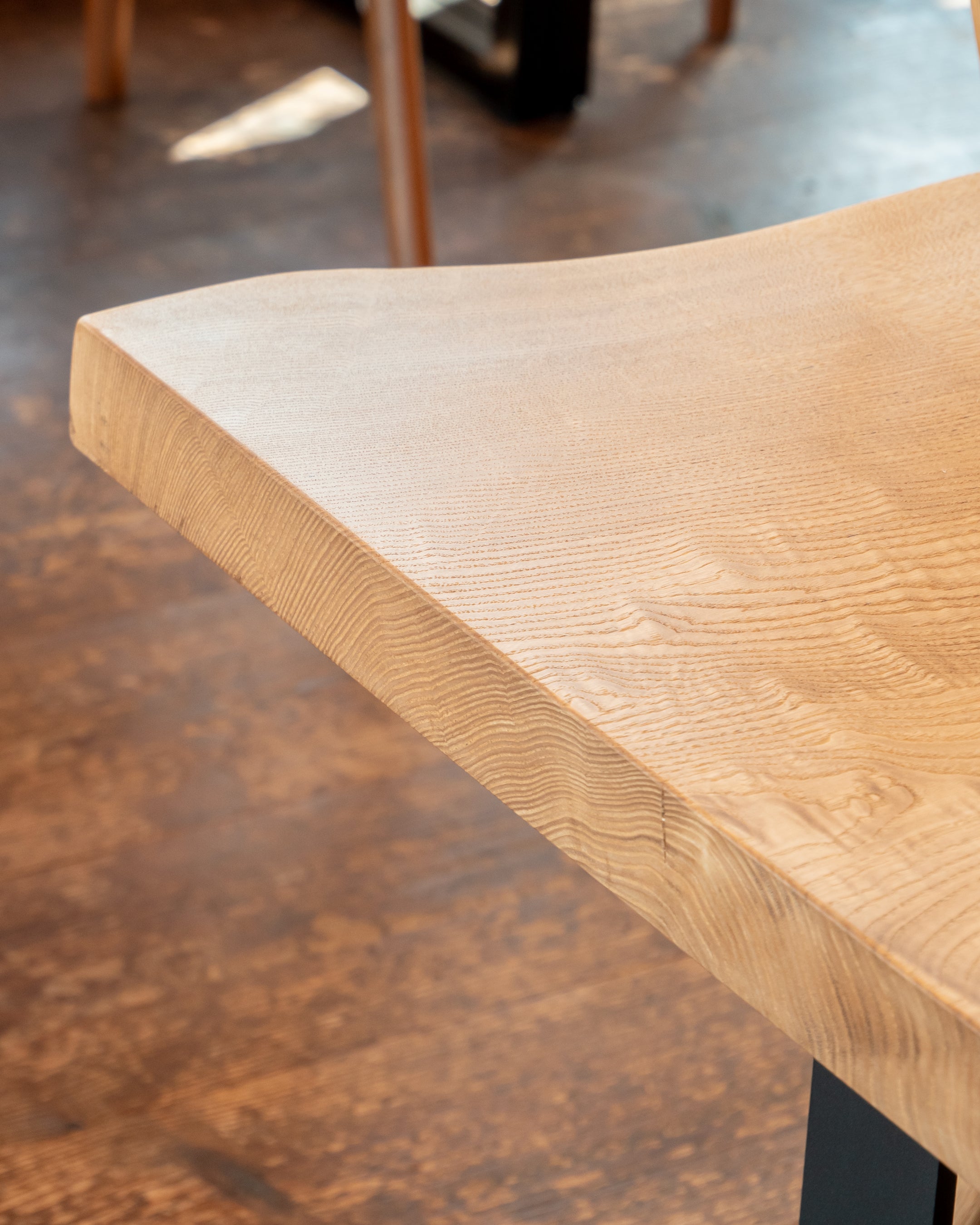 送料込み一枚板クリ栗無垢材虫食いあり天板テーブルカウンターDIY番号10