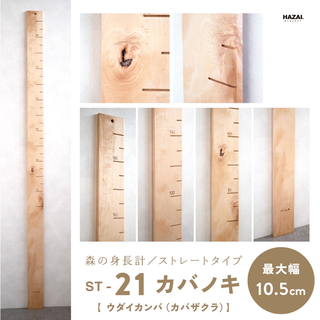 写真で木目が選べる１点モノ｜ 森の身長計