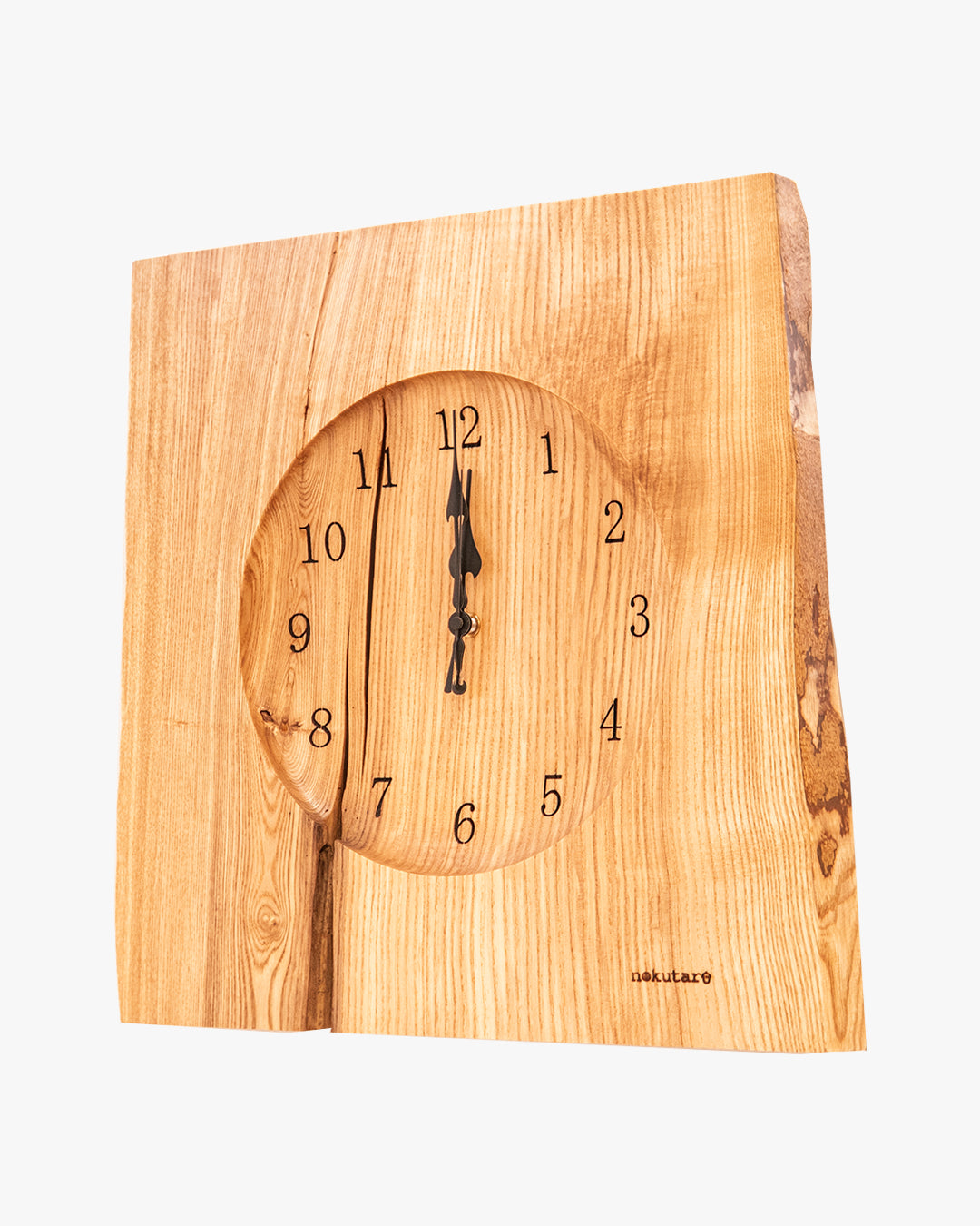 木の時計展 ｜ nokutare 壁掛け時計耳付き：大 ニレ NO111 ｜6-3