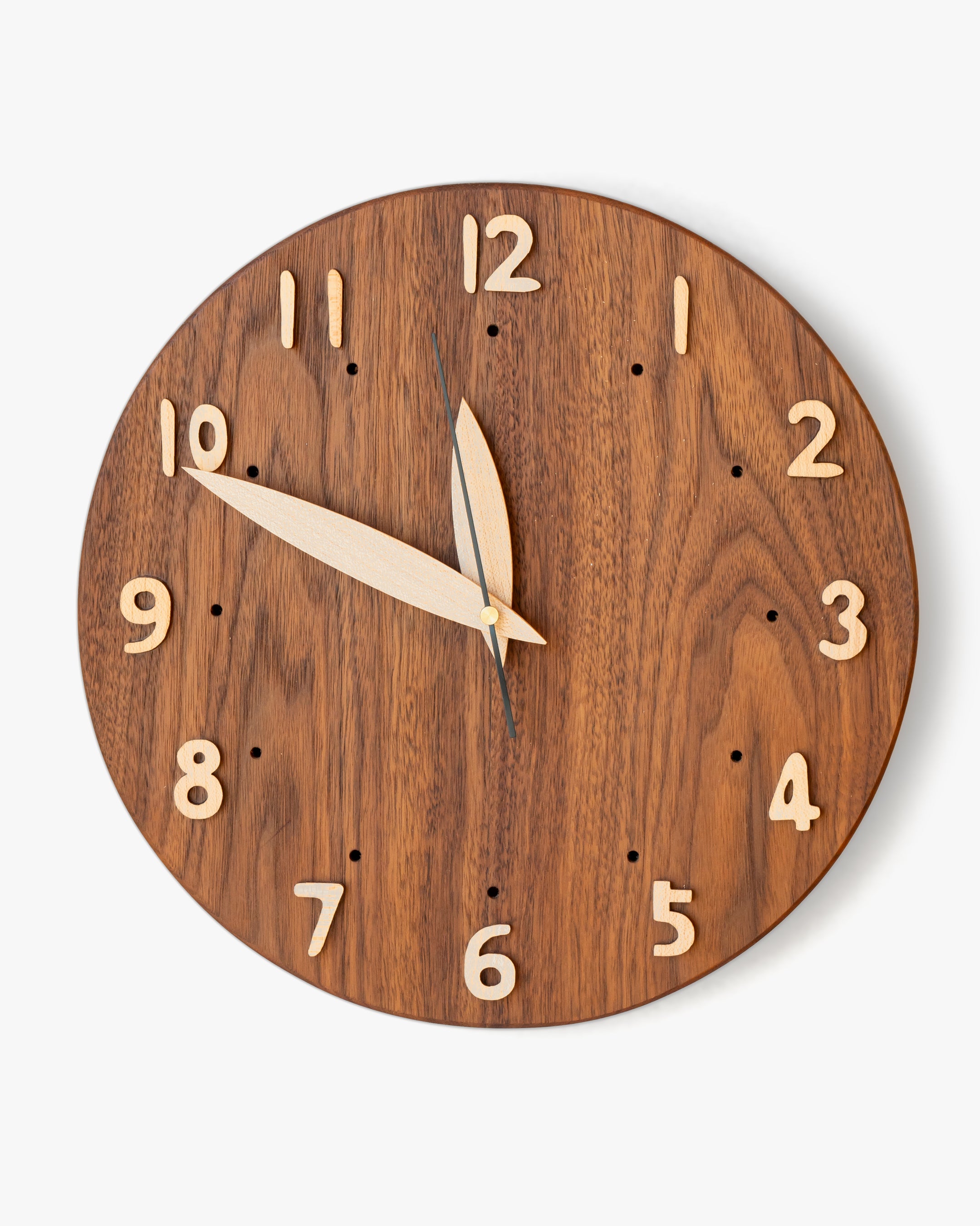 木の時計 ｜ ウォルナット丸時計 27cm