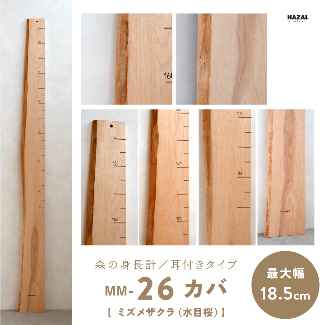 写真で木目が選べる１点モノ｜ 森の身長計
