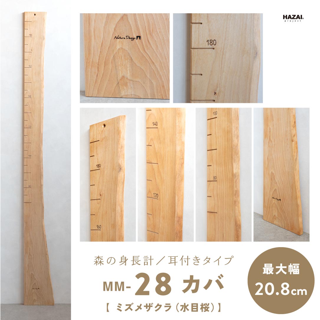 写真で木目が選べる１点モノ｜ 森の身長計