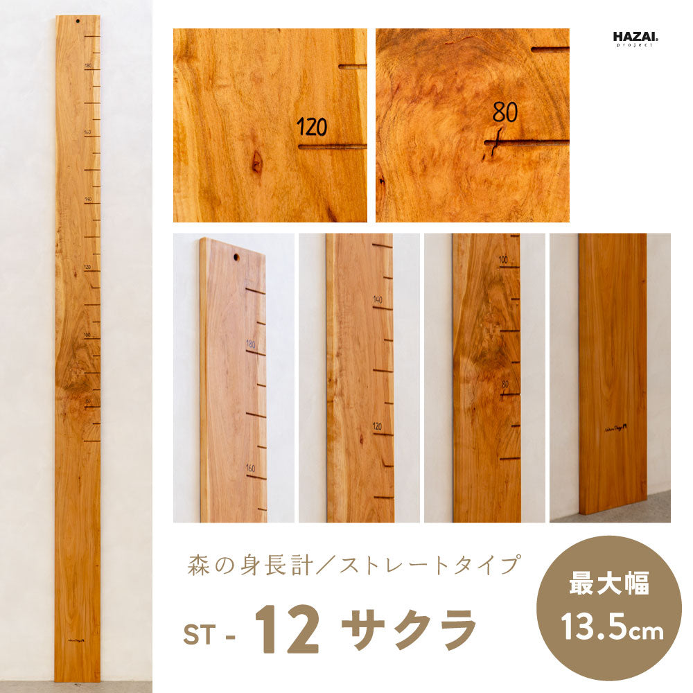 写真で木目が選べる１点モノ｜ 森の身長計