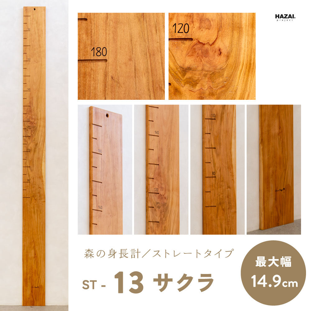 写真で木目が選べる１点モノ｜ 森の身長計