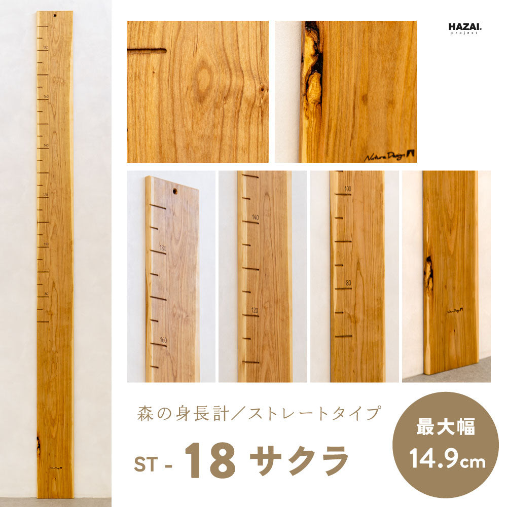 写真で木目が選べる１点モノ｜ 森の身長計