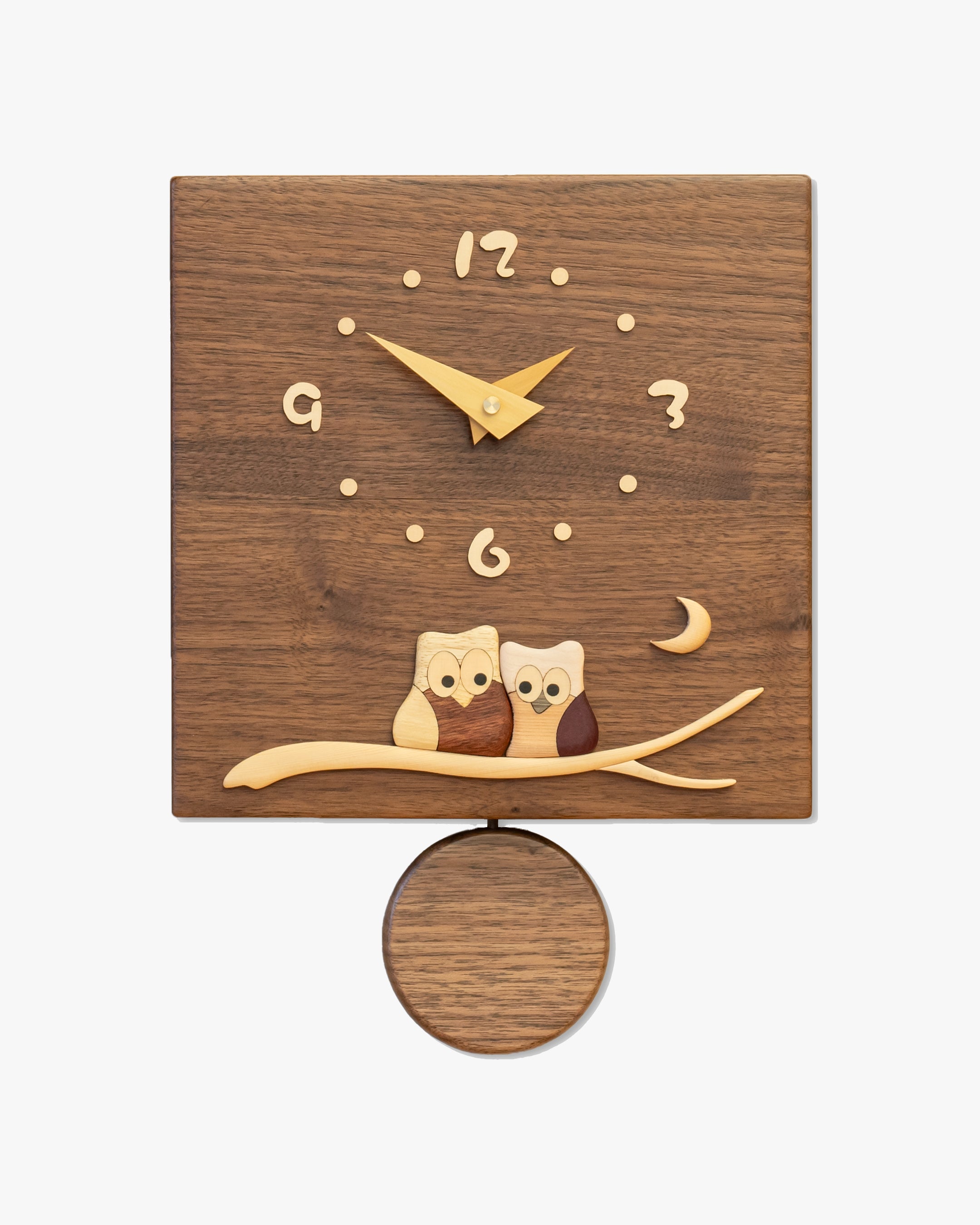 木の時計展 ｜ 工房ペッカー  F10 ウォルナット振子時計｜ 14-2