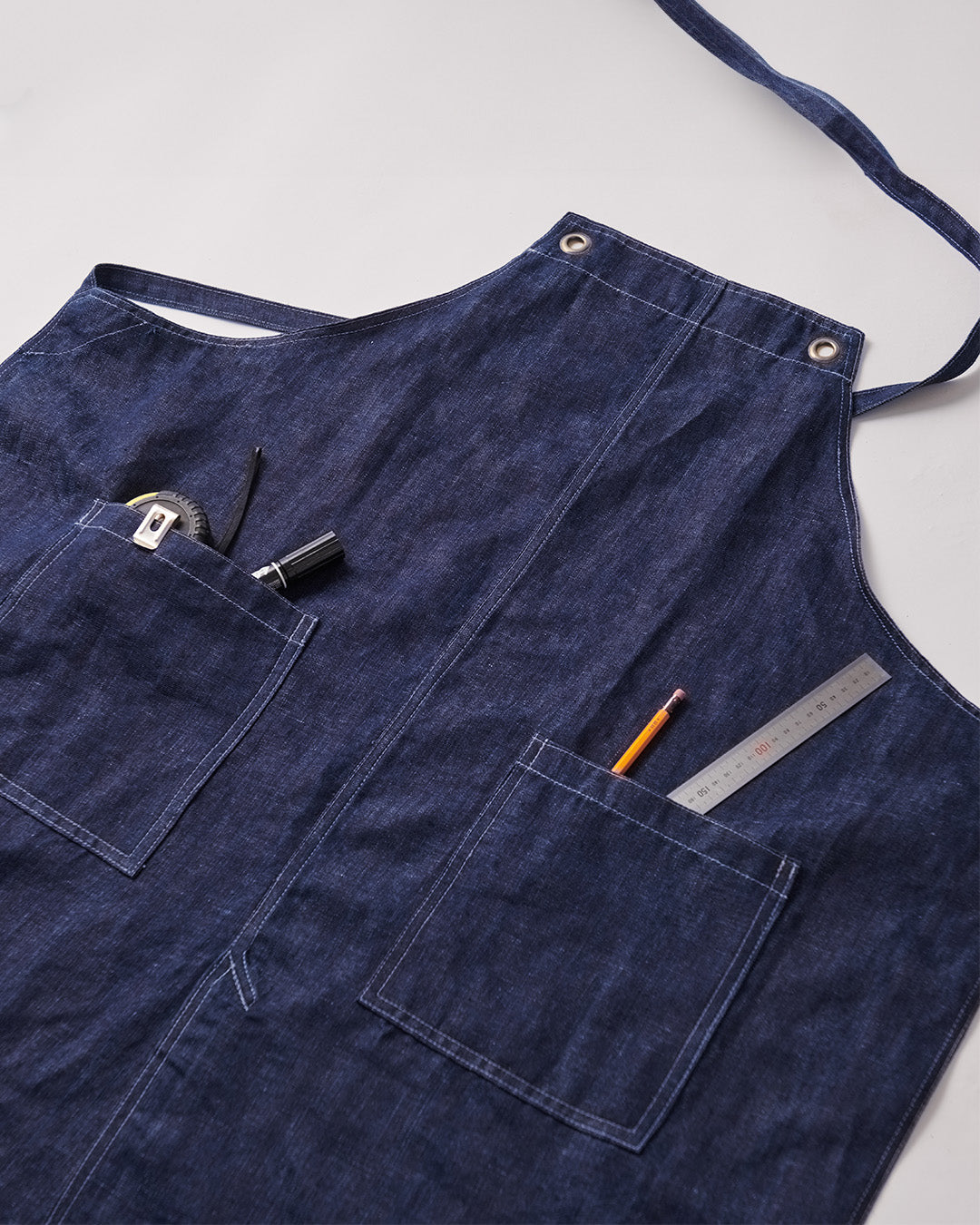 WAKU - 2WAY SLIT APRON｜リネン100% エプロン｜国産｜WOOF｜tadaima.